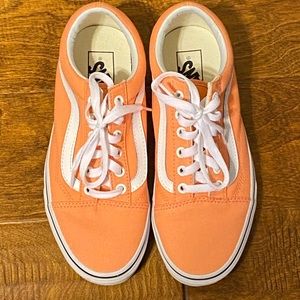 Vans Old Skool Peach Pink & True White Skate Shoes